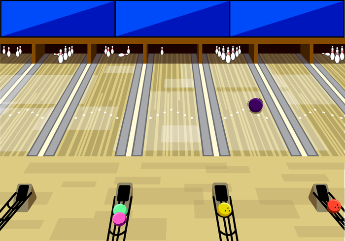 Free Bowling Alley Hintergrund Vektor