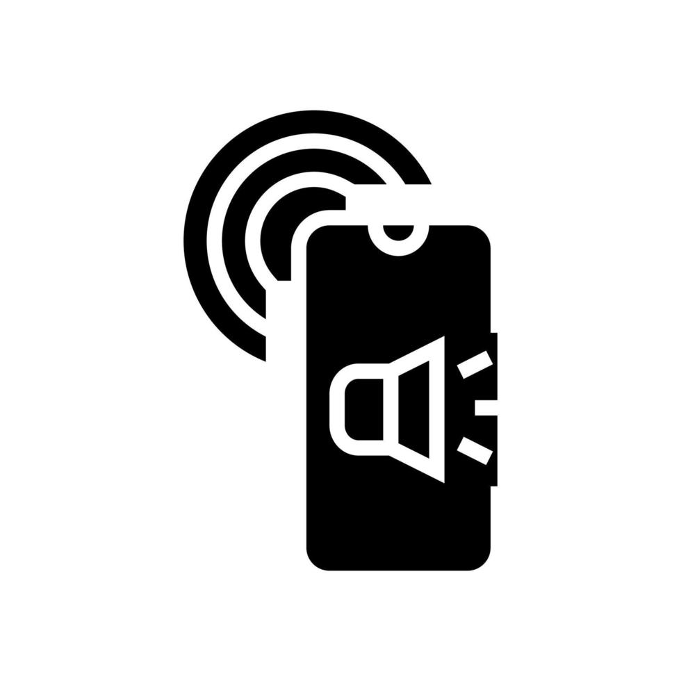 Glyph-Symbol-Vektorillustration für Mobilfunktelekommunikation vektor