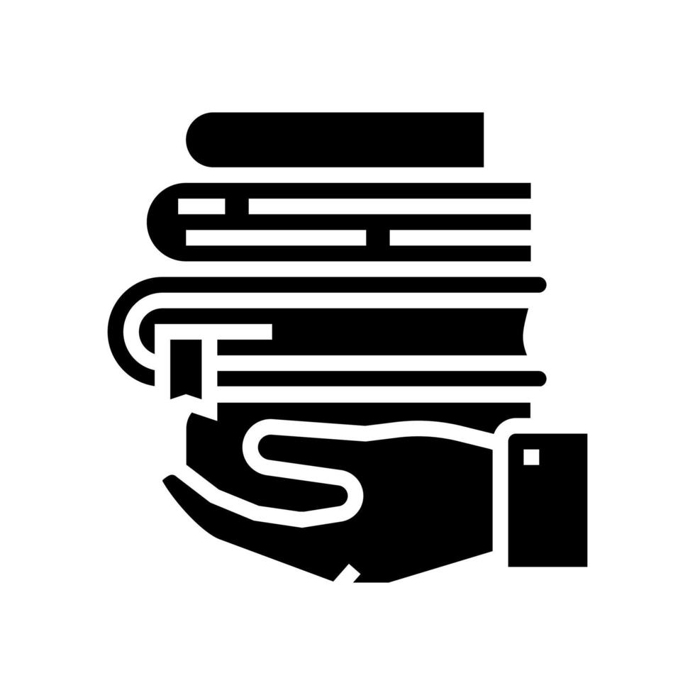 bildungsliteratur glyph symbol vektorillustration vektor