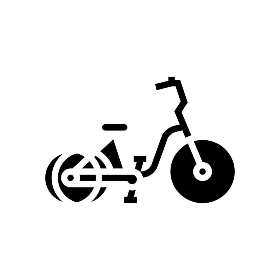 Dreirad Fahrrad Typ Glyph Symbol Vektor Illustration