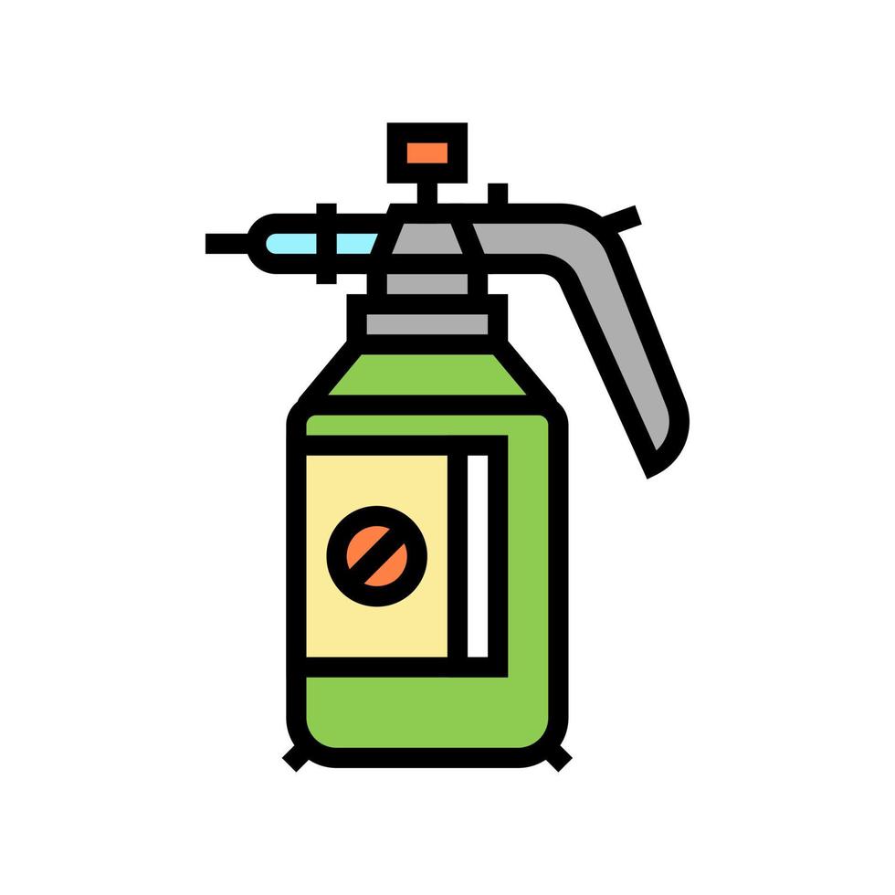 kemisk behandling trädgårdsarbete färg ikon vektor illustration