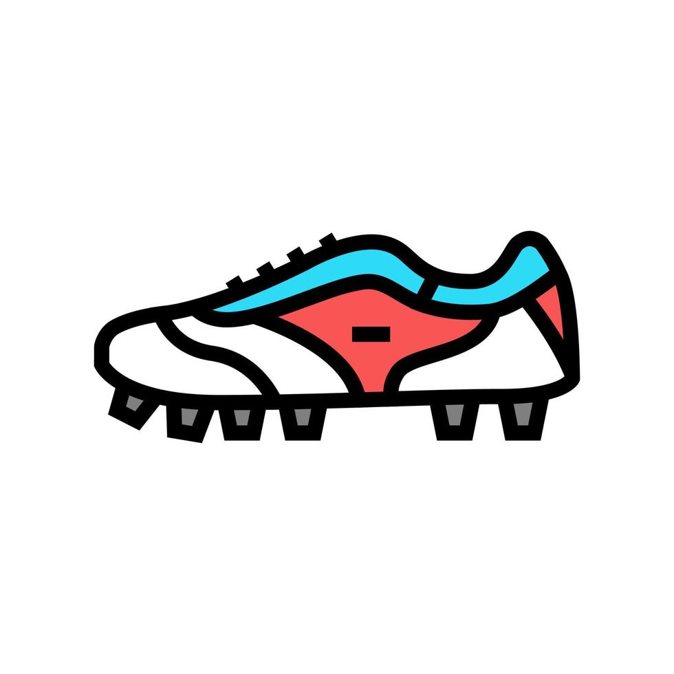 sneaker sko fotbollsspelare färg ikon vektor illustration