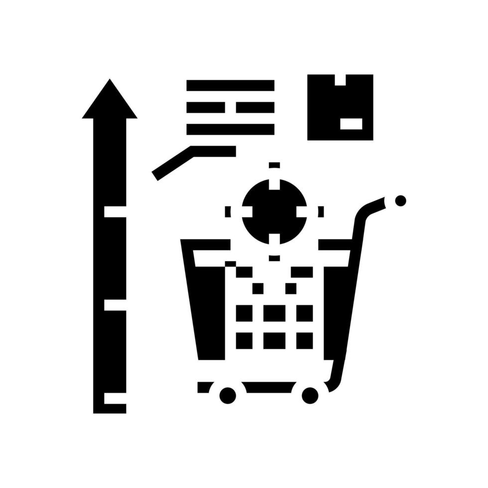 Glyph-Symbol-Vektorillustration für die Visualisierung von Verkaufsdaten vektor
