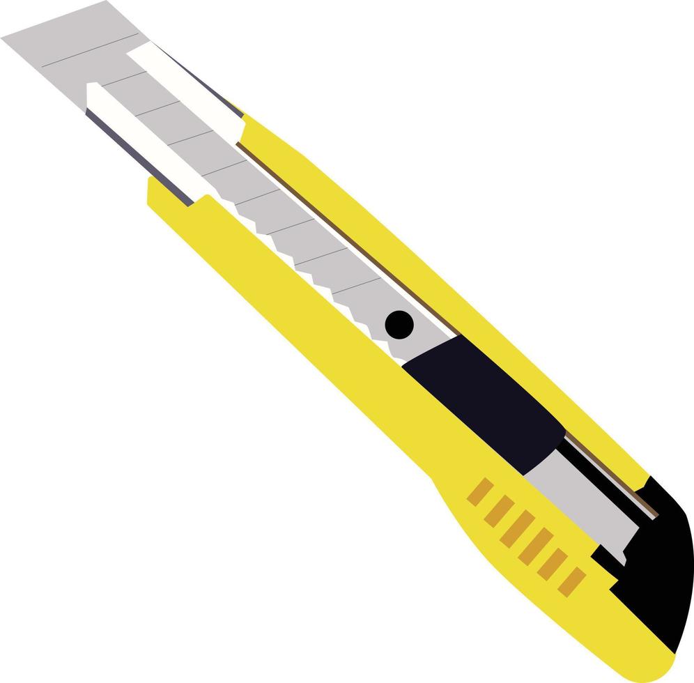 Cutter-Messer-Symbol auf weißem Hintergrund. Boxcutter-Werkzeugzeichen. Utility-Cutter-Symbol. flacher Stil. vektor
