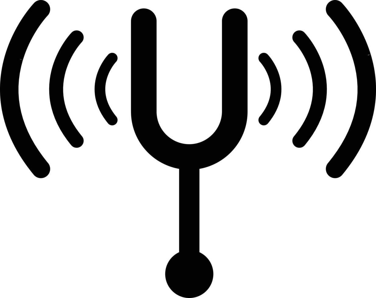 stämgaffel ikon på vit bakgrund. standard för det musikaliska världstecknet. musikalisk symbol. platt stil. vektor