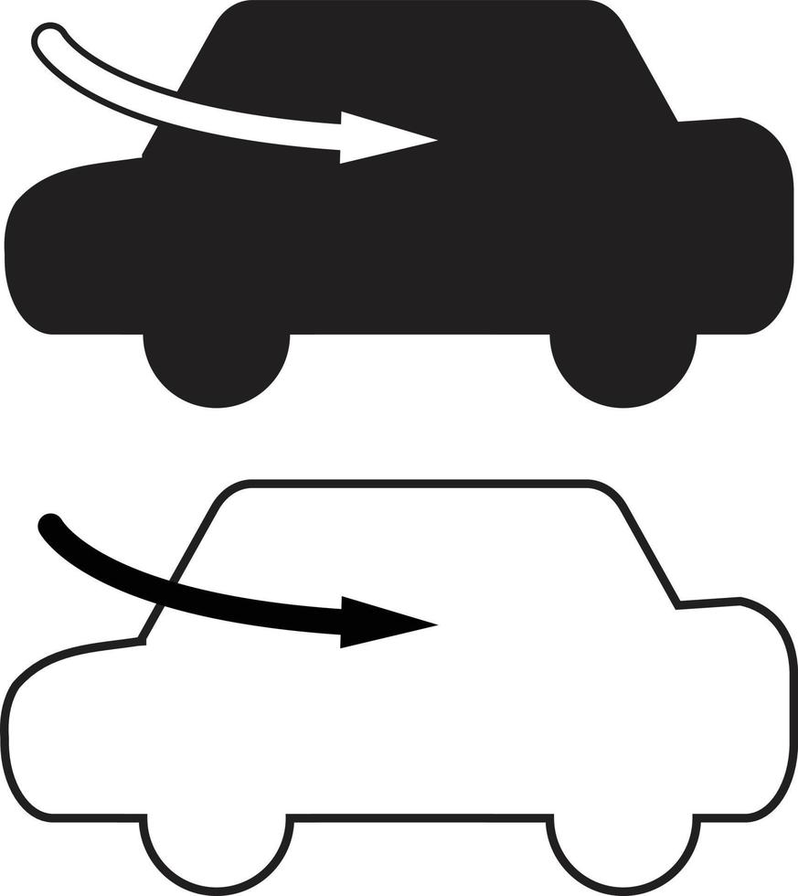 bil air ac ikon på vit bakgrund. air ac tecken. bil luftkonditionering symbol. platt stil. vektor