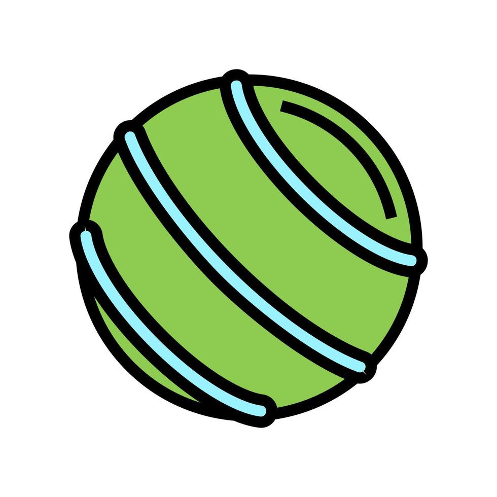 Ball Fitness Zubehör Farbsymbol Vektor Illustration