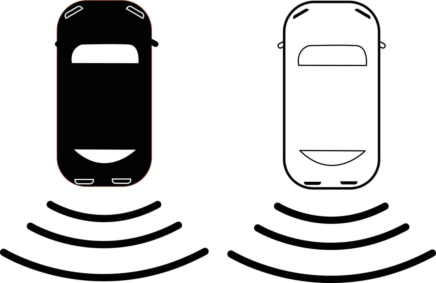 Auto-Backup-Kamera-Symbol auf weißem Hintergrund. Autosymbol mit Rückfahrkamera. flacher Stil. vektor