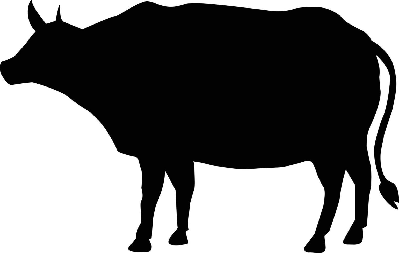 Kuh-Symbol auf weißem Hintergrund. Kuh-Silhouette. Kuh-Symbol. flacher Stil. vektor