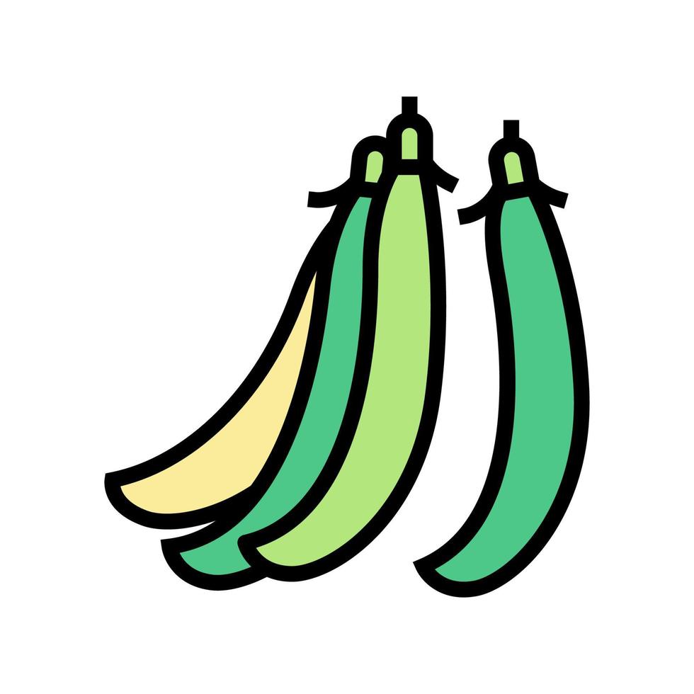 Erbsen gesundes Gemüse Farbe Symbol Vektor Illustration