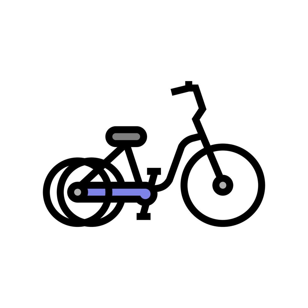 Dreirad Fahrrad Typ Farbsymbol Vektor Illustration