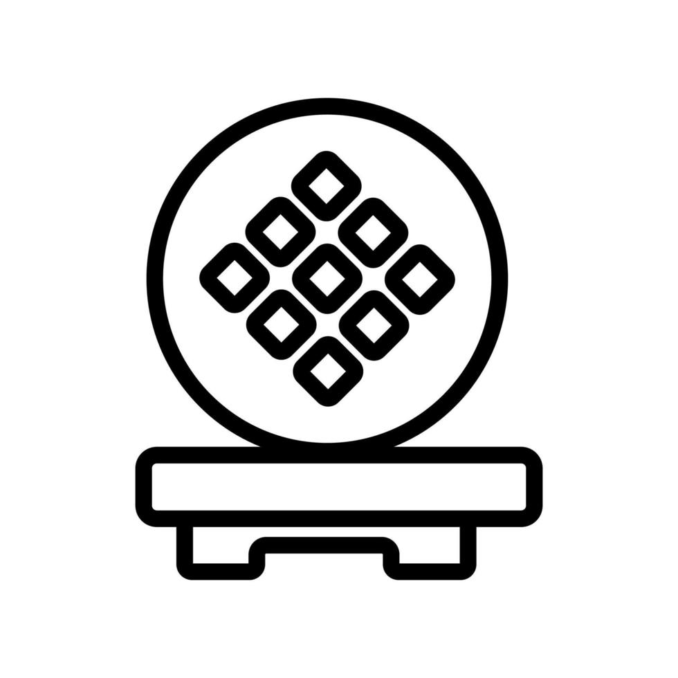 modernes Waffeleisen Symbol Vektor Umriss Illustration