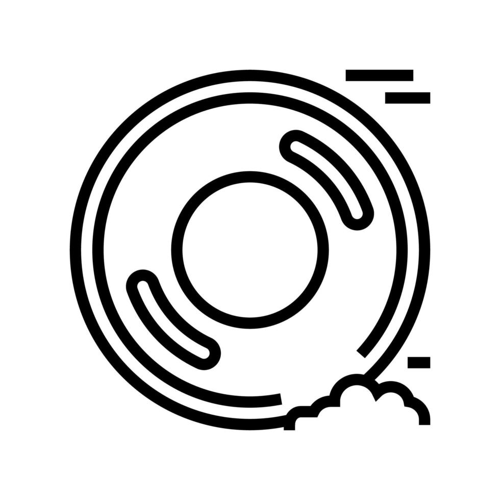 Drag Racing Reifen Symbol Leitung Vektor Illustration