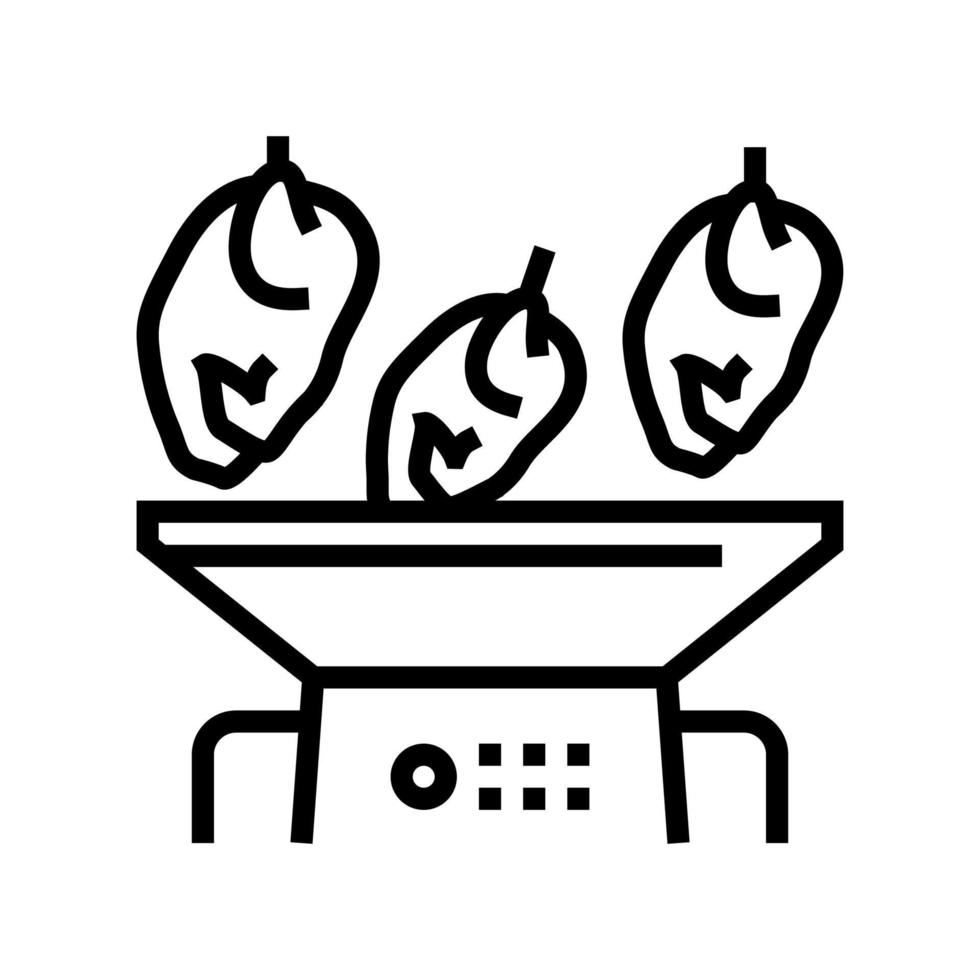 Hackmaschine Hühnerfleisch Fabriklinie Symbol Vektor Illustration