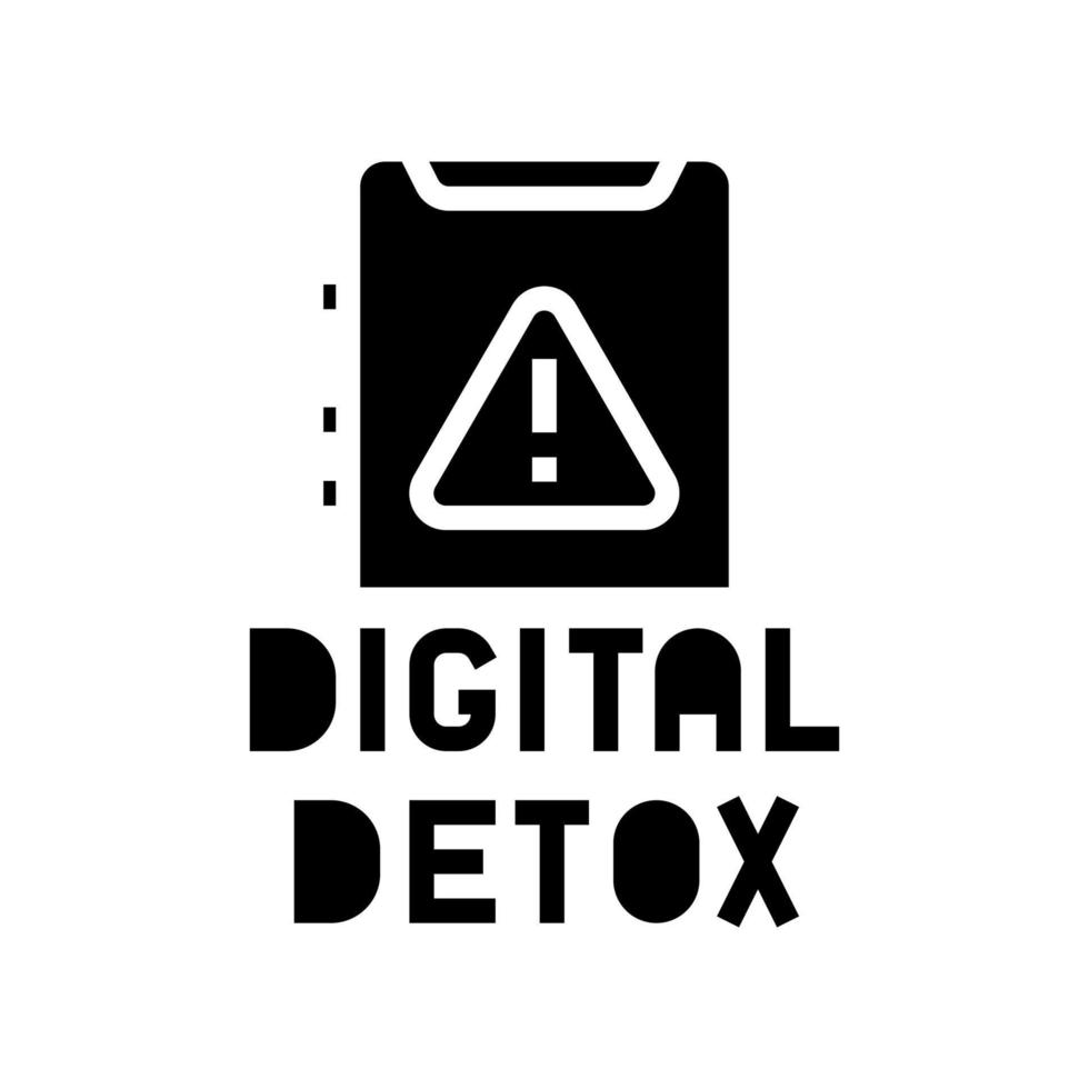 digital detox glyf ikon vektorillustration vektor