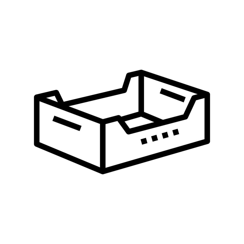 Obst und Gemüse Box Symbol Leitung Vektor Illustration