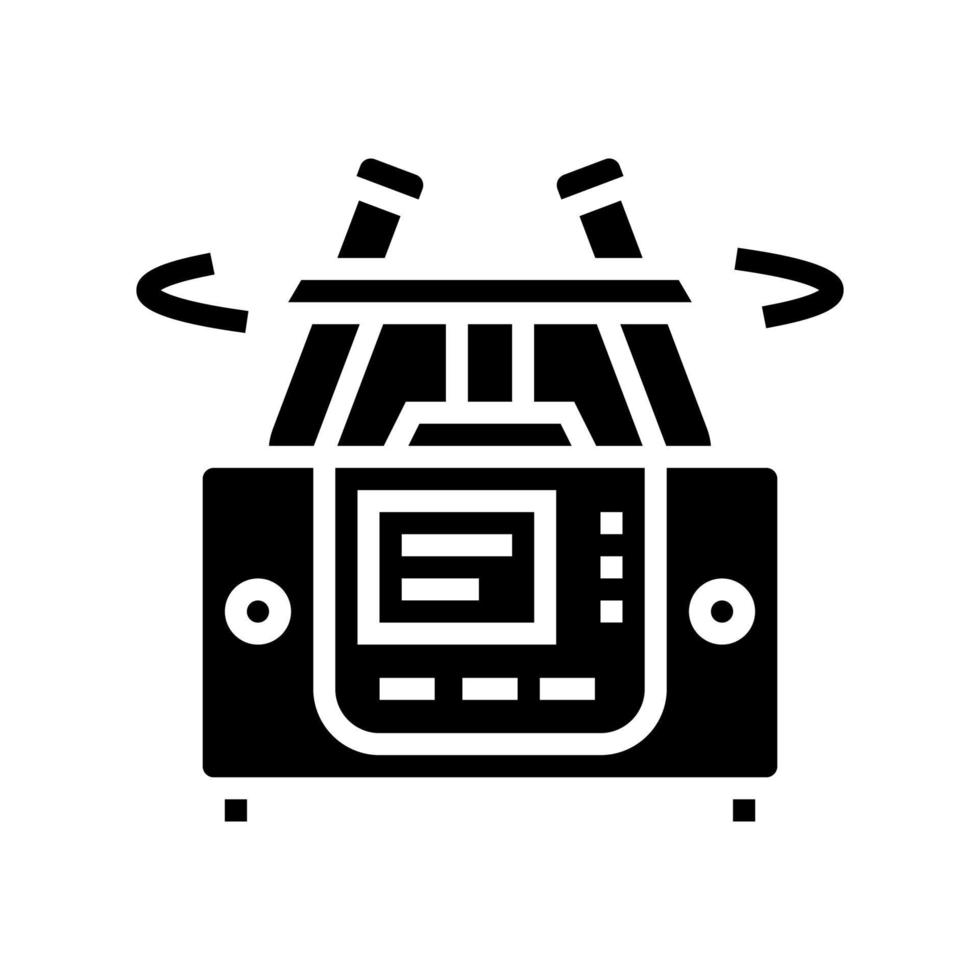 Laborzentrifugen-Glyphen-Symbolvektor isolierte Illustration vektor