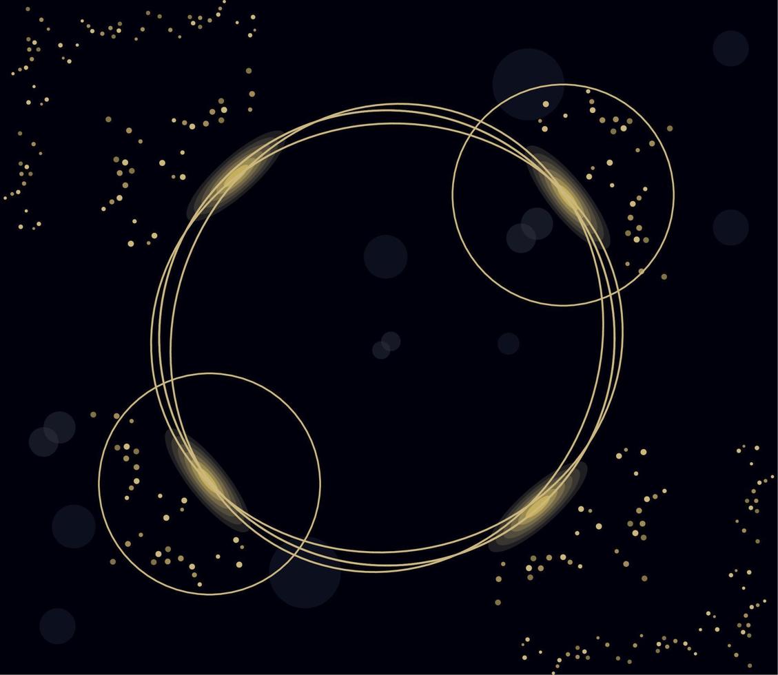goldene Kreise und Funken vektor