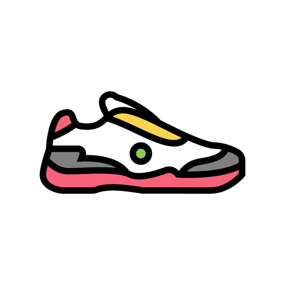 Männer Tennisschuh Farbe Symbol Vektor Illustration