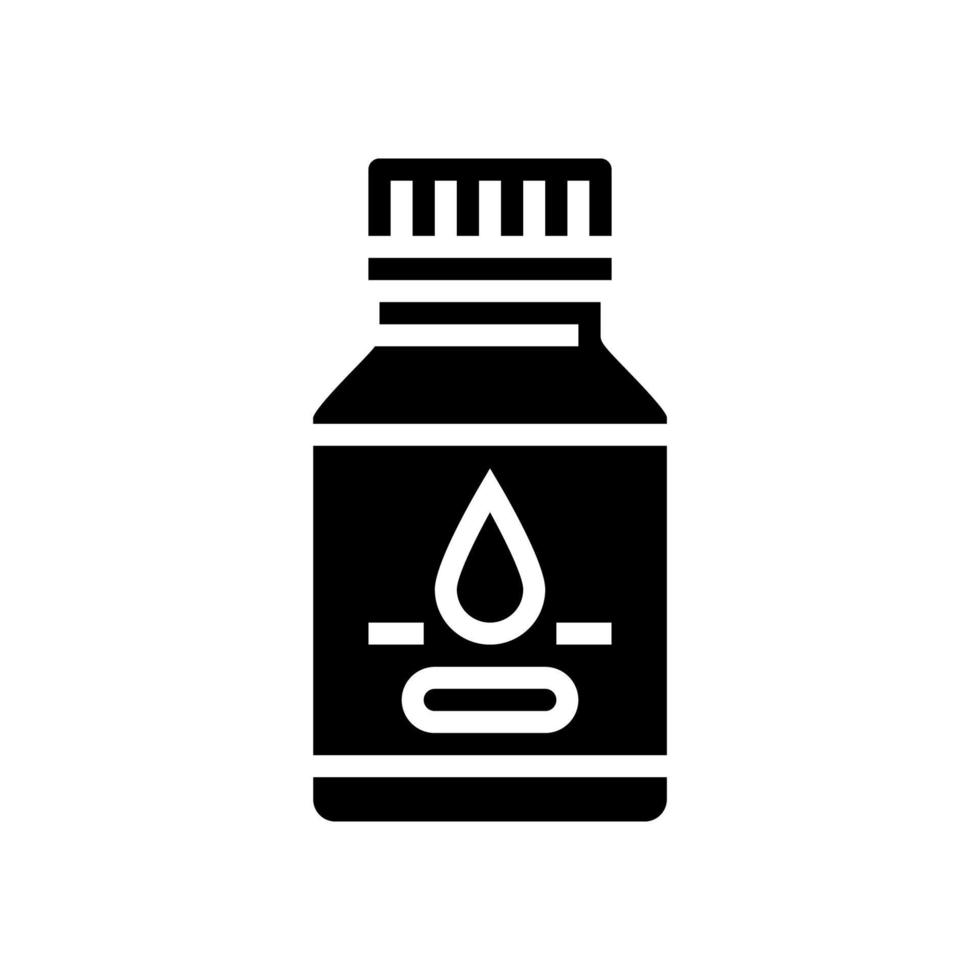 Glyph-Symbol-Vektorillustration für die pharmazeutische Produktion von Sirup vektor