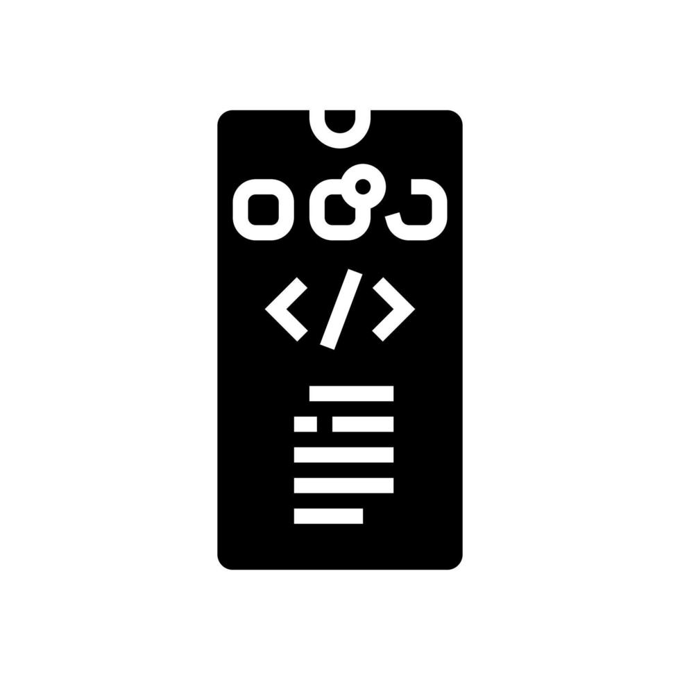 Glyph-Symbol-Vektorillustration für die Entwicklung von Telefonanwendungen vektor