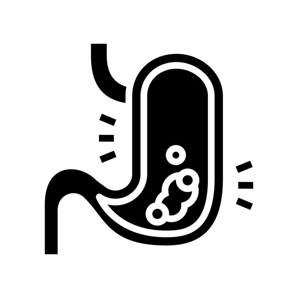 Magenkrankheit Symbol Leitung Vektor Illustration