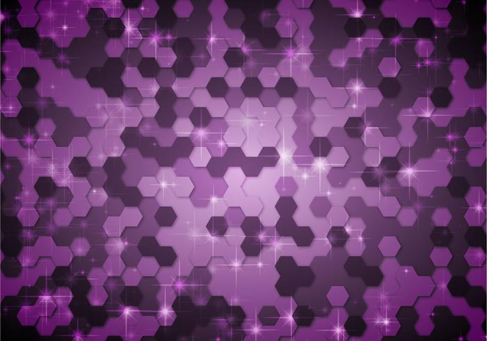 Free Abstract Hexagone Lila Vektor