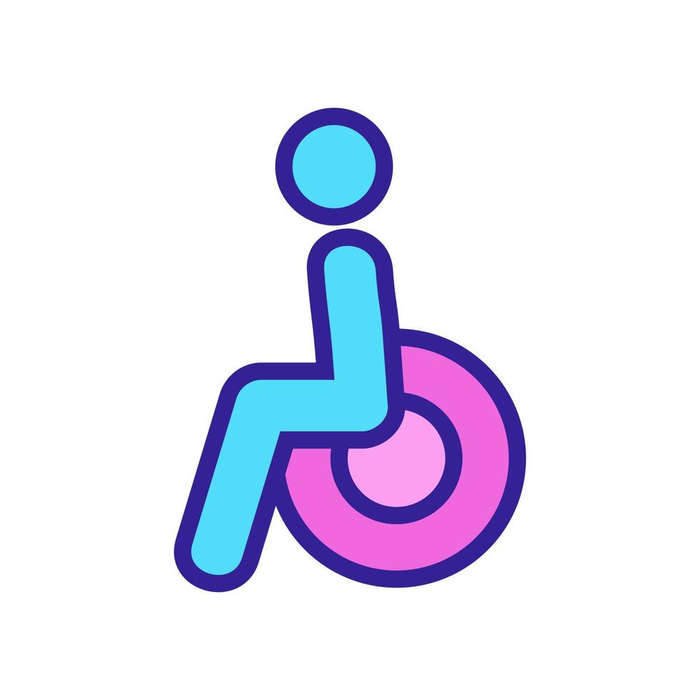 man rullstol ikon vektor disposition illustration
