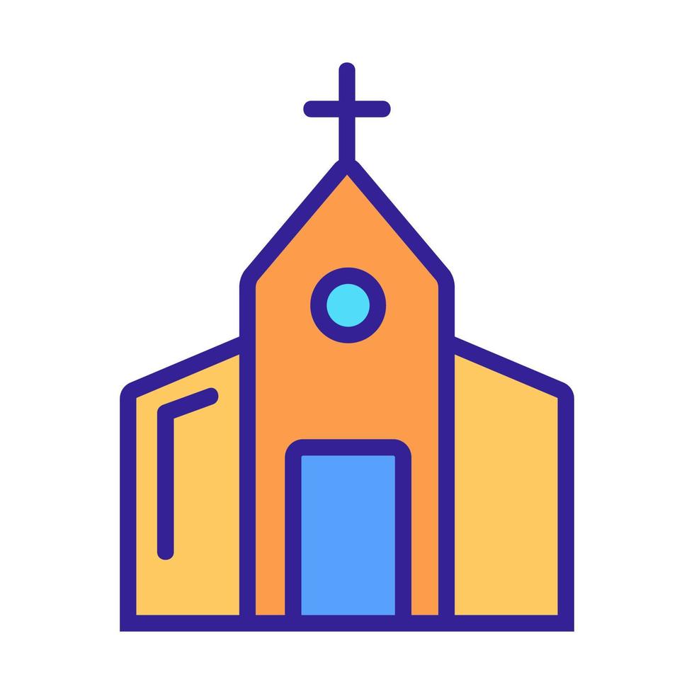 Kirche-Symbol-Vektor. isolierte kontursymbolillustration vektor