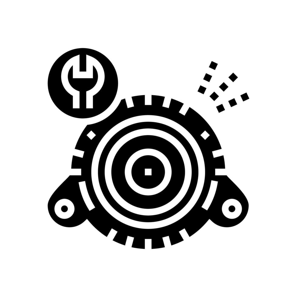 Generator-Reparatur-Glyphen-Symbol-Vektor isolierte Illustration vektor