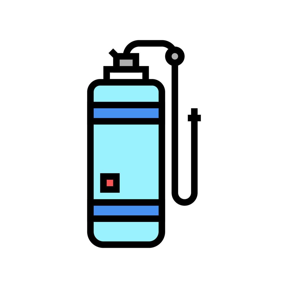 anestesi gas cylinder färg ikon vektor illustration