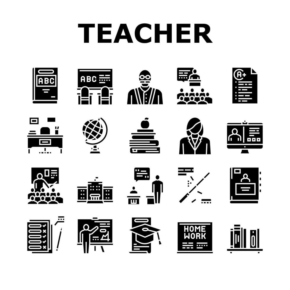 lärarutbildning samling ikoner som vektor
