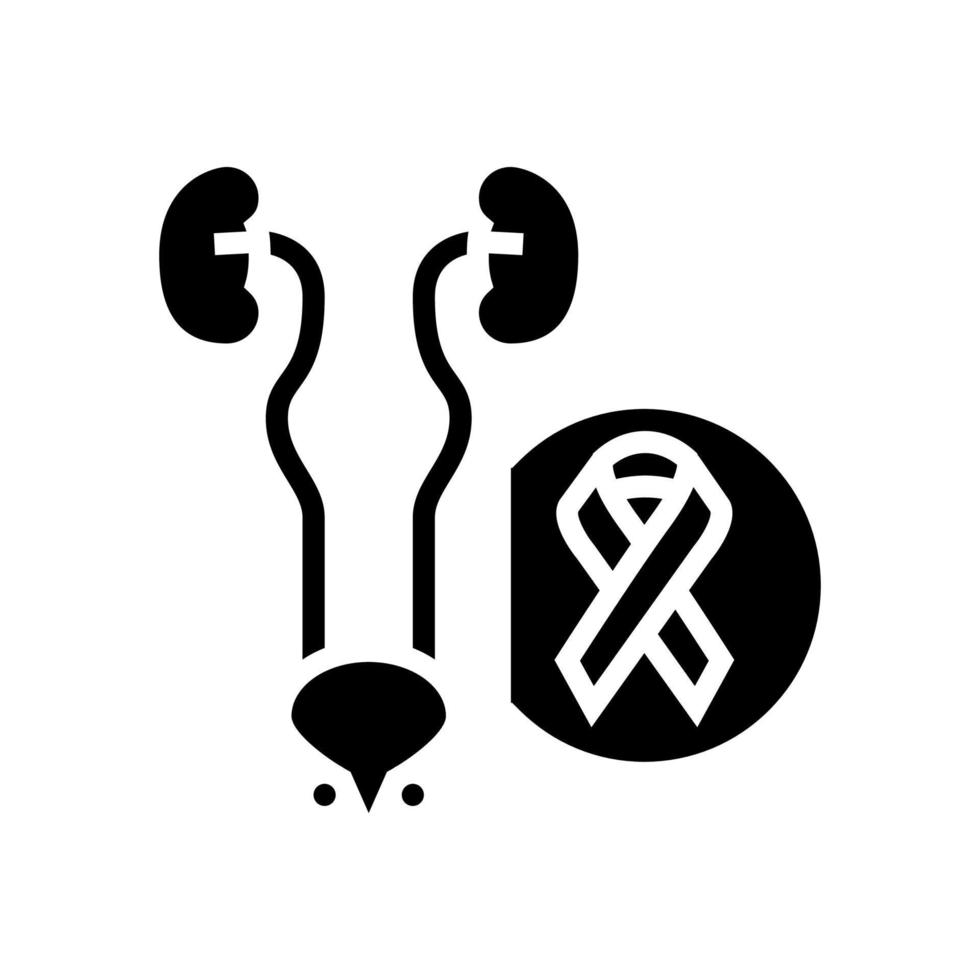 Urogenitalsystem Krankheit Glyphe Symbol Vektor Illustration