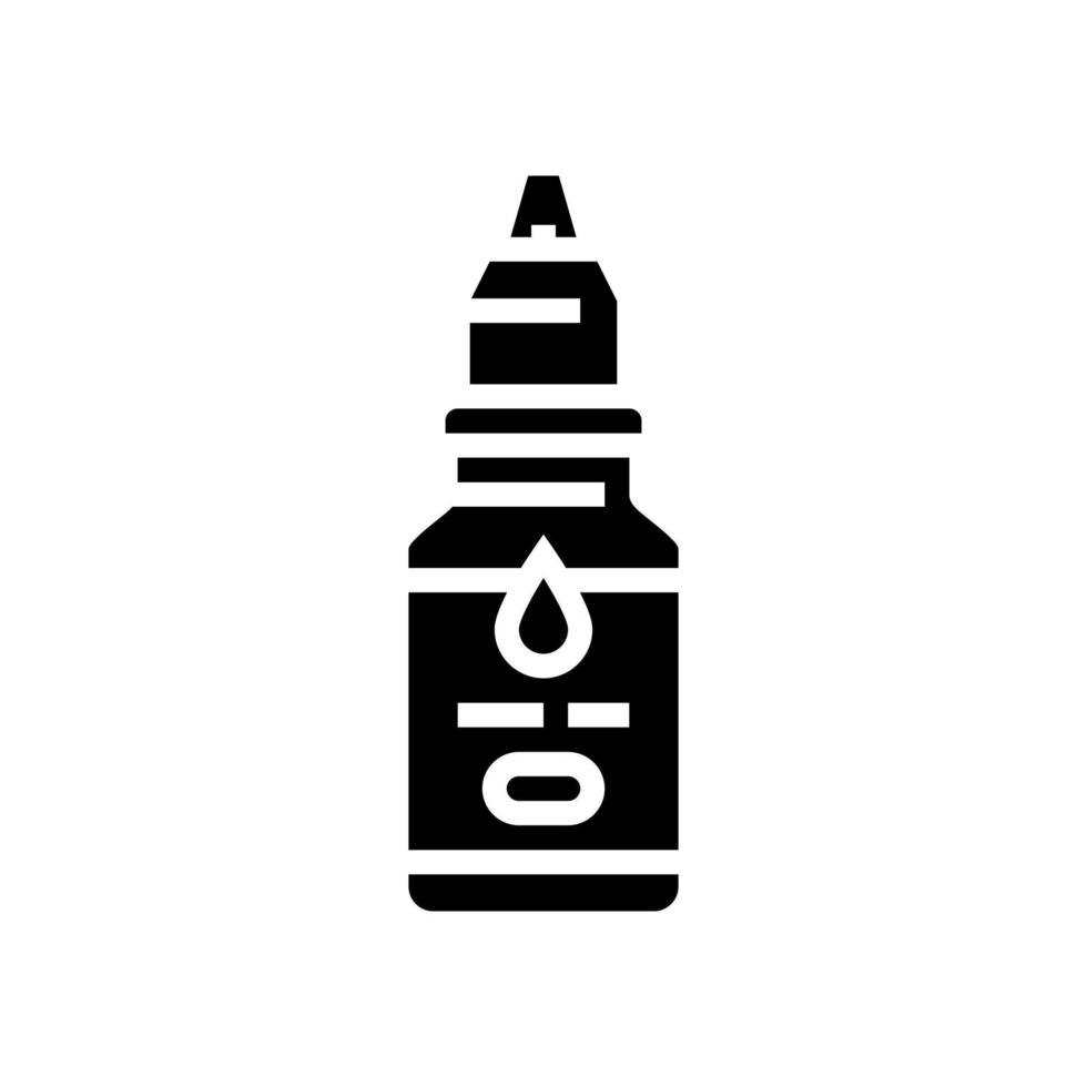 Kit chemische flüssige Kunstharz-Glyphen-Symbol-Vektor-Illustration vektor