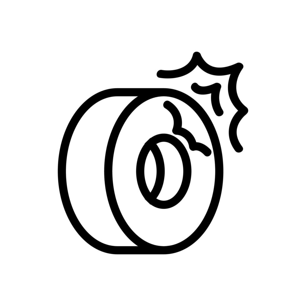 däck ikon vektor. isolerade kontur symbol illustration vektor