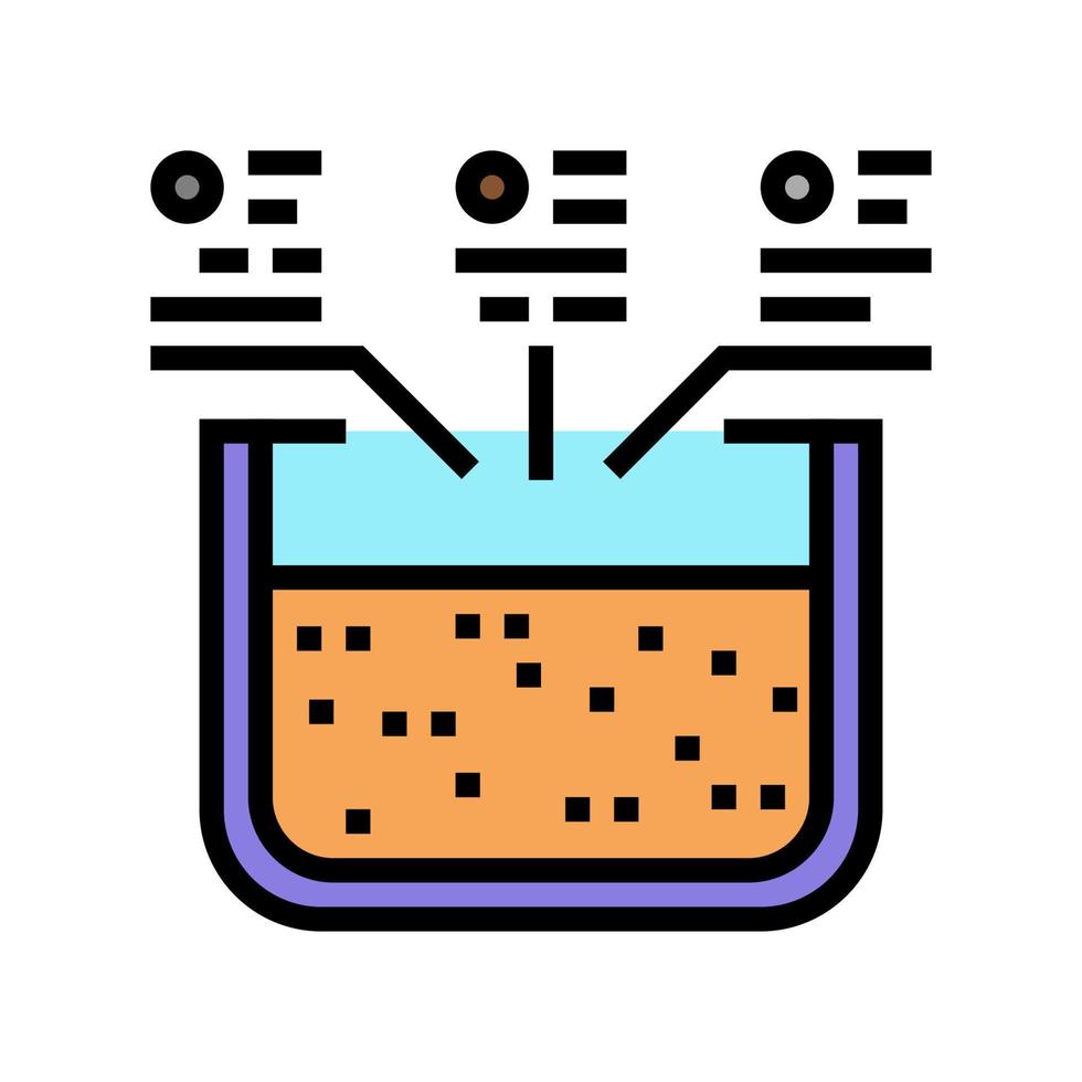 Farbsymbol-Vektorillustration für die Produktion von Extrusionsaluminium vektor