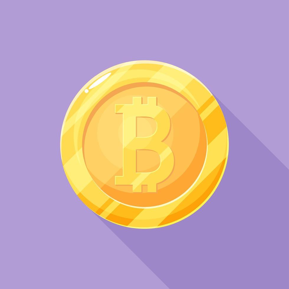 Kryptowährung goldene Münzen mit Bitcoin vektor