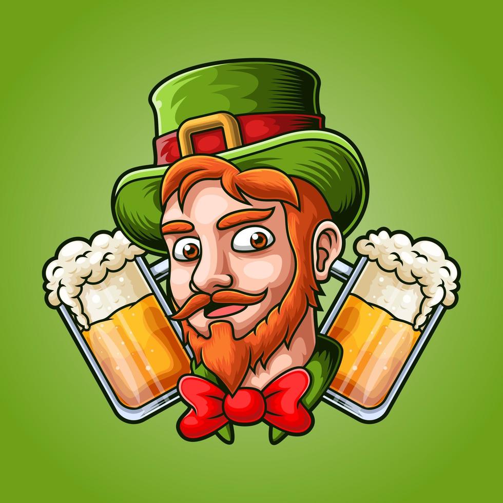 st patrick's day maskottchen illustration vektor