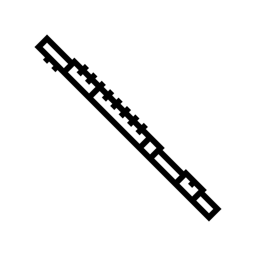 Flöte Musik spielen Instrument Symbol Leitung Vektor Illustration