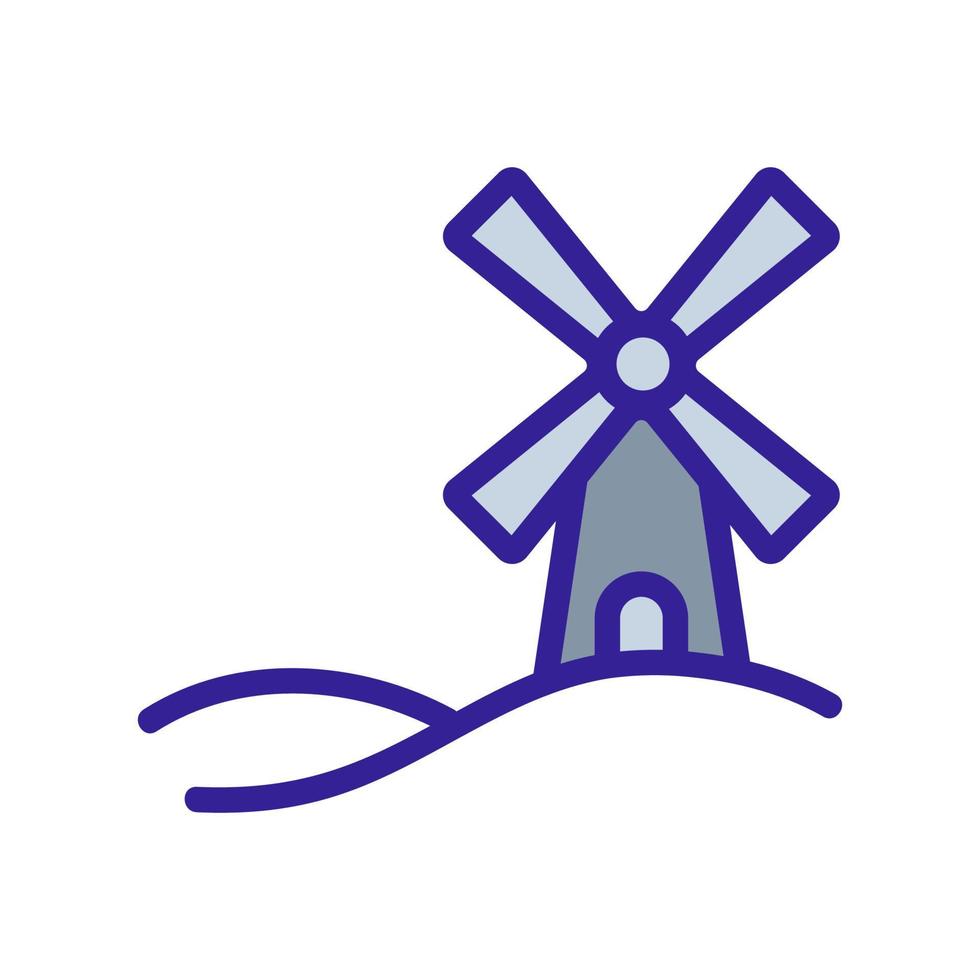 Symbolvektor für Windmühlen. isolierte kontursymbolillustration vektor