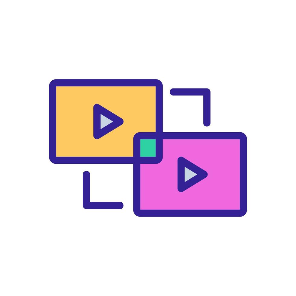 kleben video symbol vektor umriss illustration