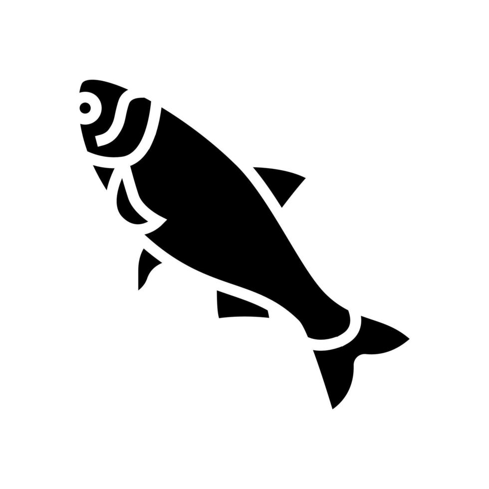 atlantischer lachs glyph icon vector illustration