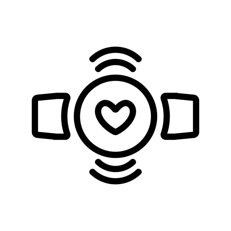 smartwatch ikon vektor. isolerade kontur symbol illustration vektor