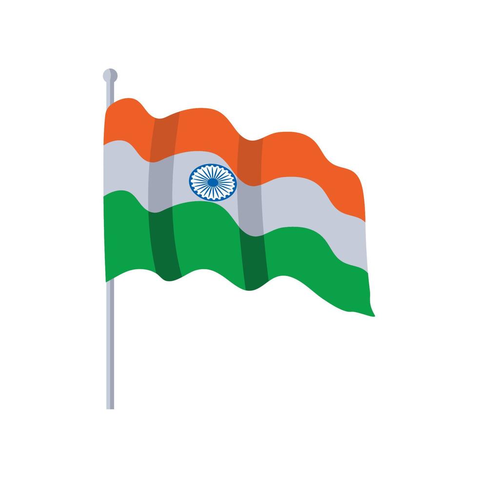 Indiens flagga vektor