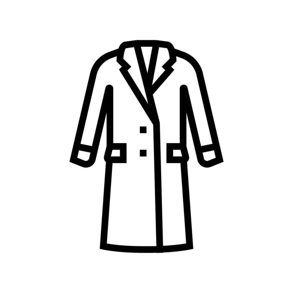 Mantel weibliches Kleidungsstück Symbol Leitung Vektor Illustration