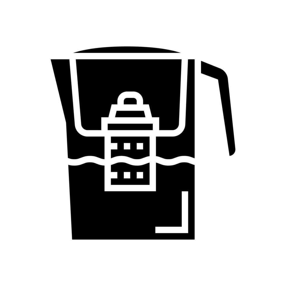Hausfilter Wasser Glyphe Symbol Vektor Illustration