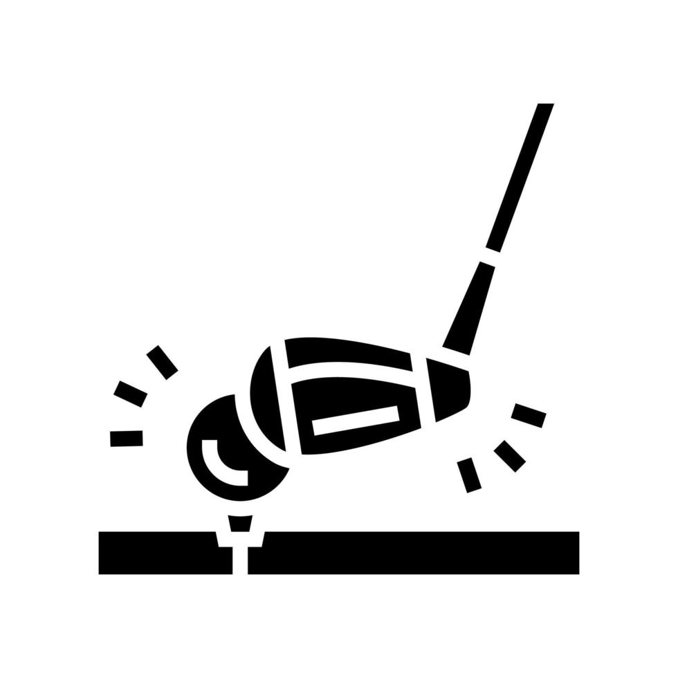 Golf-Sport-Spiel-Glyphen-Symbol-Vektor-Illustration vektor