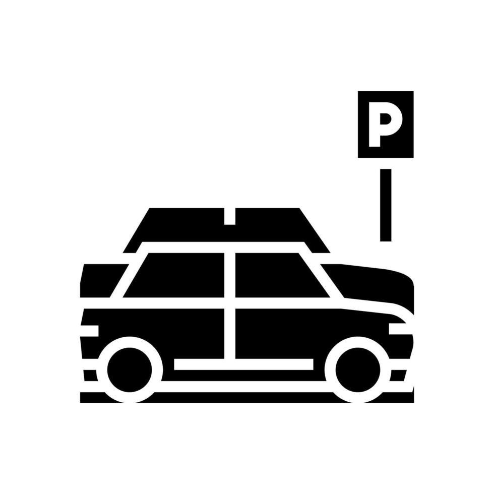 Straße Parklinie Symbol Vektor Illustration