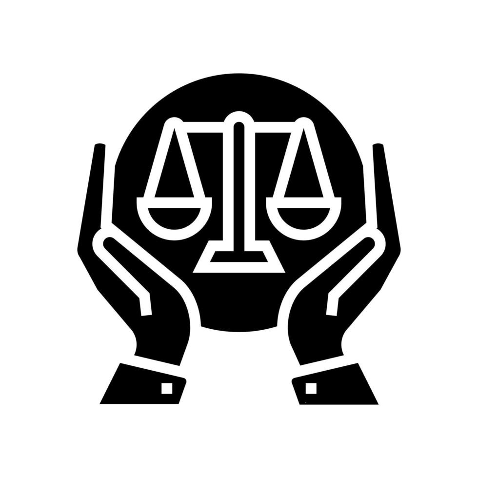 Gesetzgebung Gesetz Wörterbuch Glyphe Symbol Vektor Illustration
