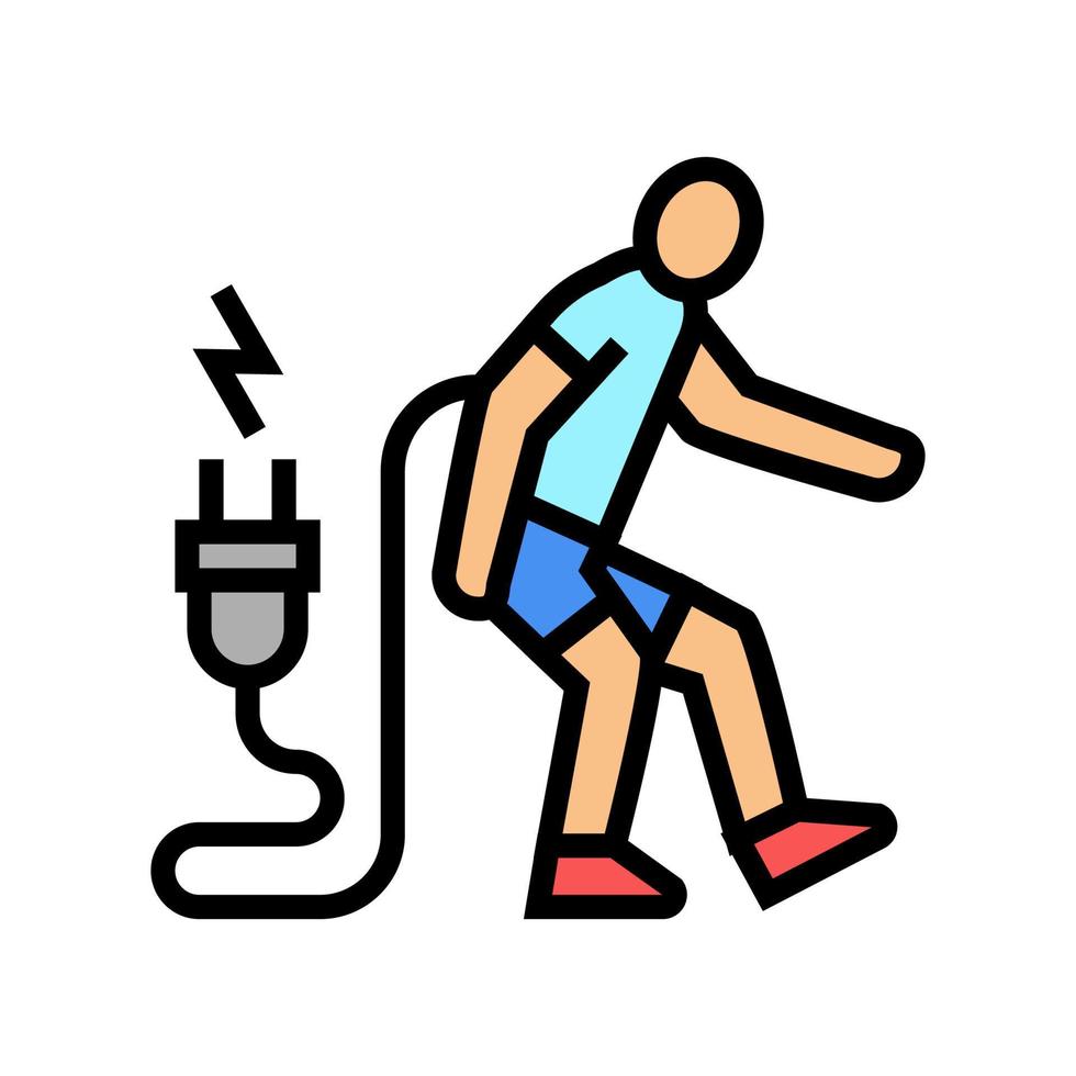 trötthet person patient färg ikon vektor illustration